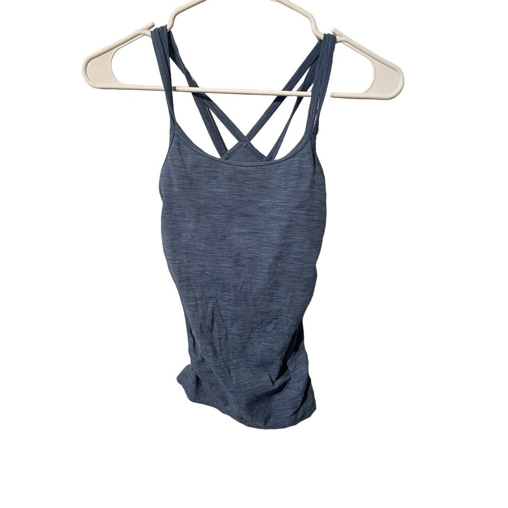 Sweaty Betty Womens Strappy Tank Top‎ Heather Blue Athleisure Gym Yoga Size XS
